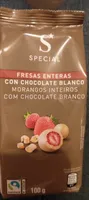 Fresas enteras con chocolate blanco