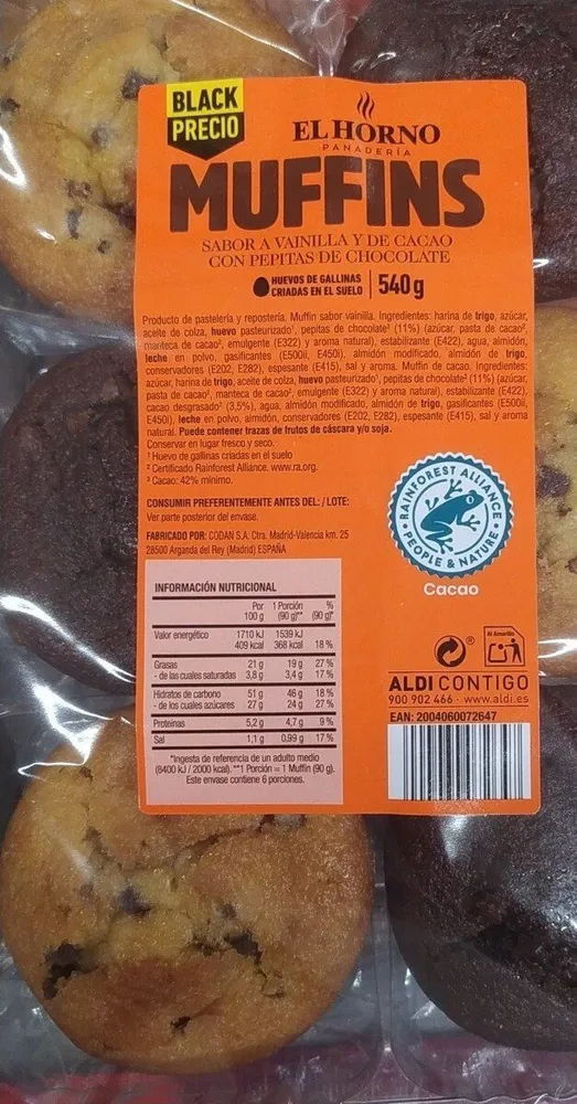 Muffins vainilla cacao