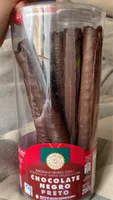 Barquillo grueso con chocolate negro
