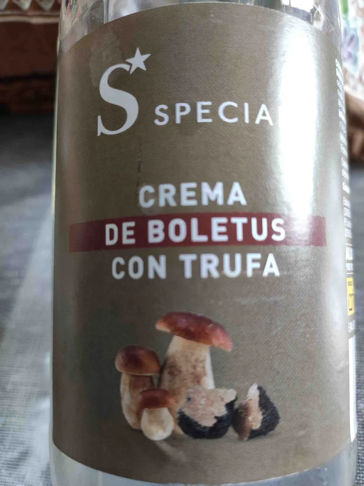 Crema de boletus con trufa
