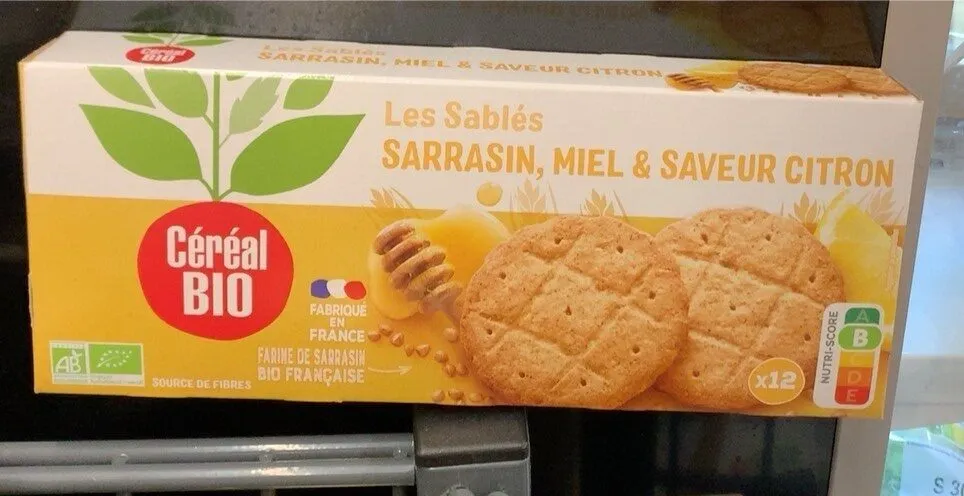 Sablés sarrasin miel saveur citron