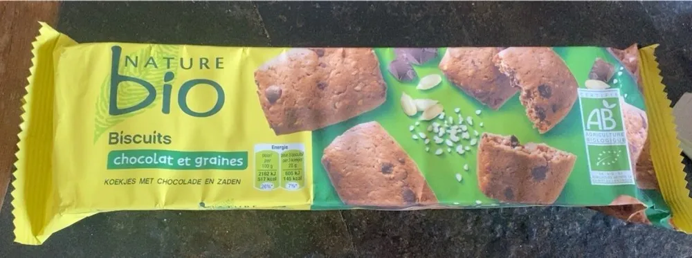 Biscuits chocolat et graines