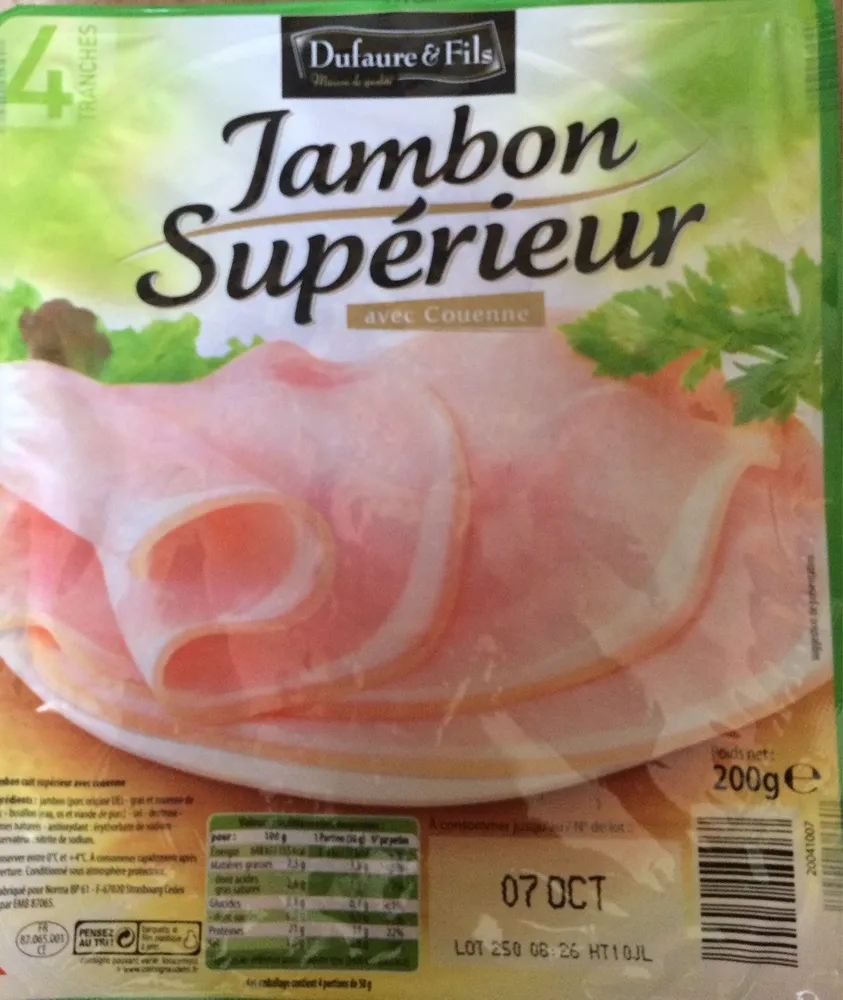 Jambon Supérieur avec Couenne