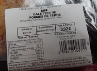 MINI GALLETTES DE POMMES DE TERRE