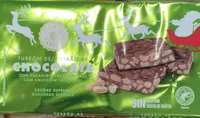 Turrón de chocolate con cacahuete frito con miel