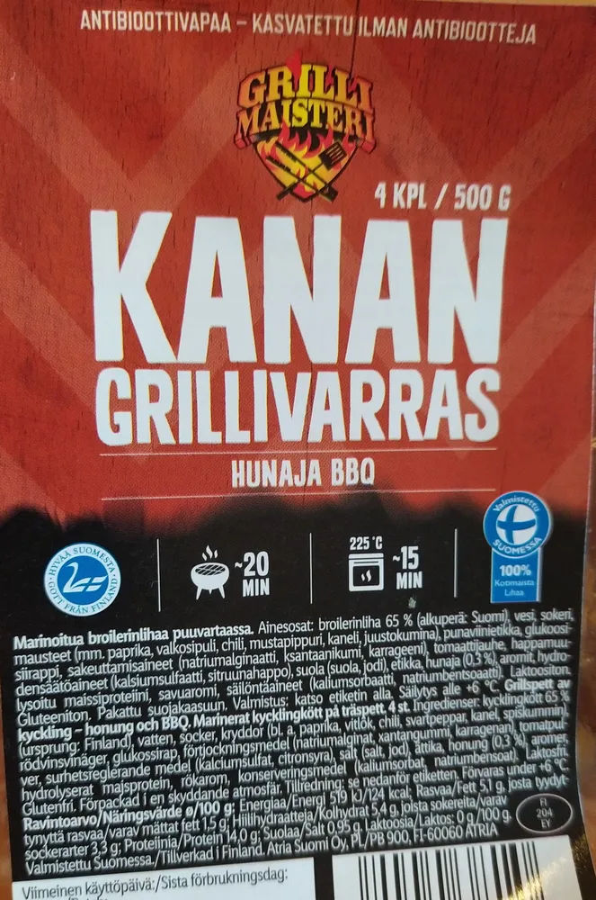 Kanan grillivarras, hunaja bbq