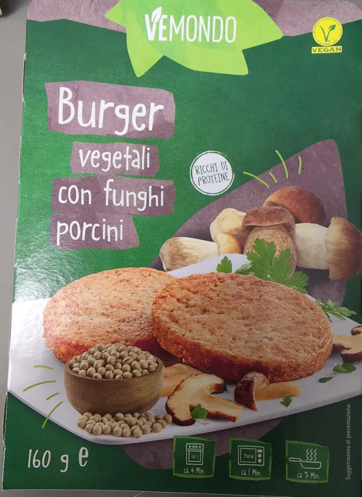Burger vegetali ai funghi