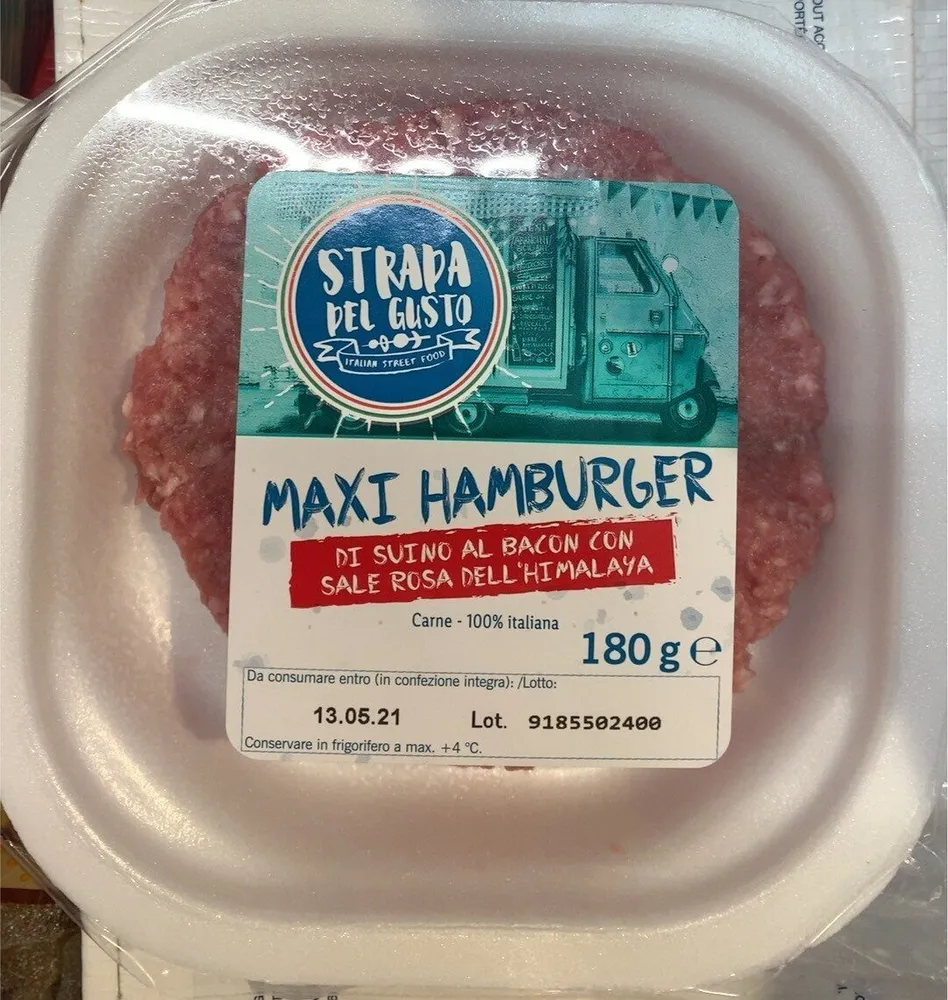 Maxi hamburger di suino