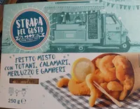 Fritto misto con totani, calamari, merluzzo e gamberi
