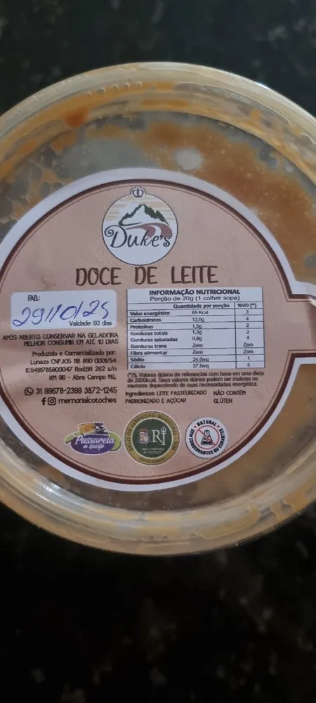 Doce De Leite Com Raspas De Limão