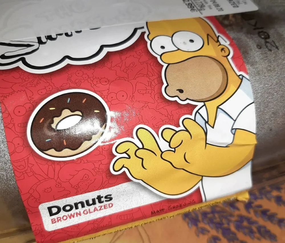 Donut Simpsons brown glazed