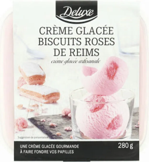 Crème glacée biscuits roses de Reims