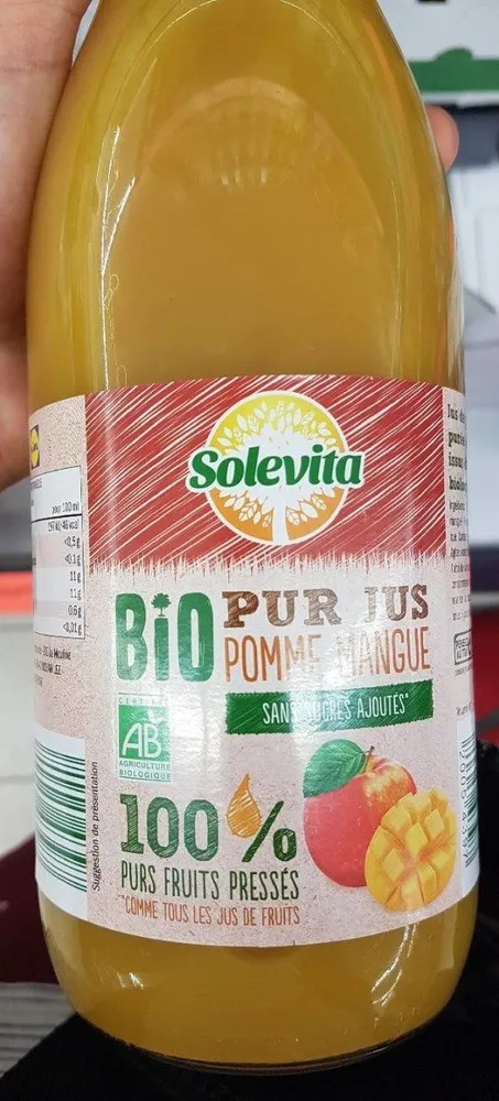 Pur jus bio pomme mangue