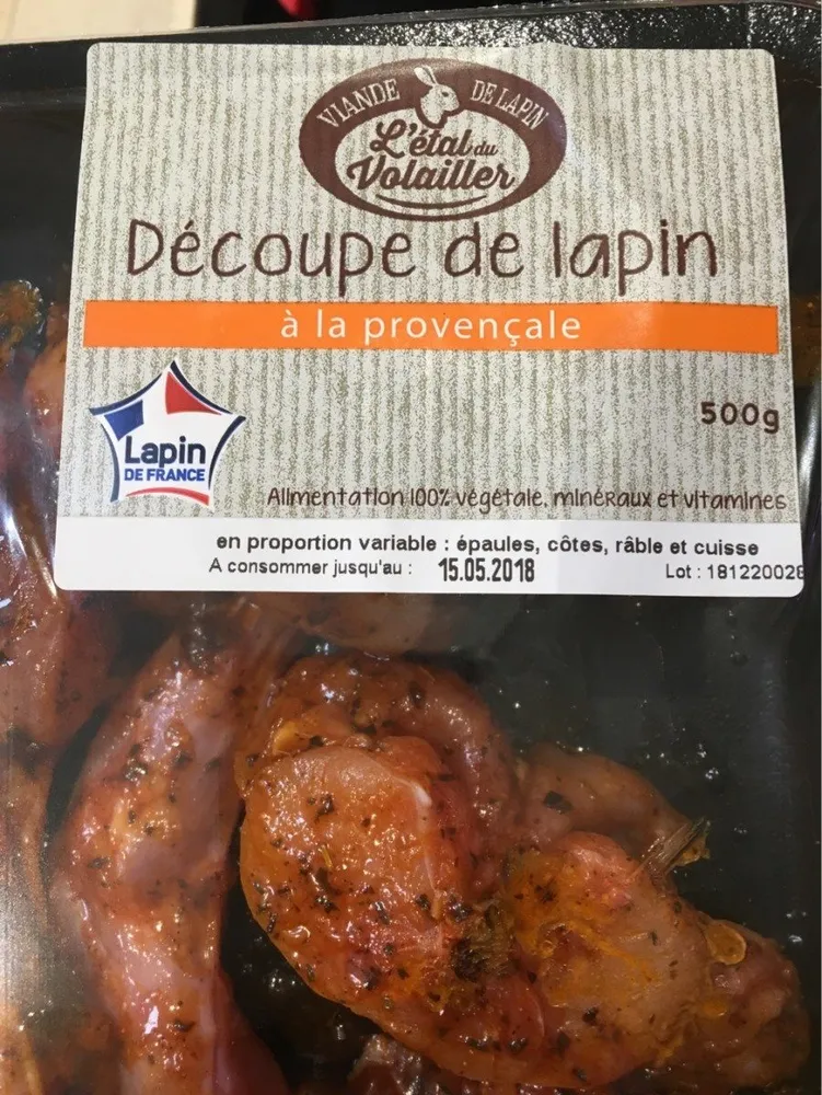 Découpe de lapon à la provençale