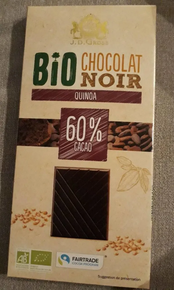 Chocolat noir quinoa bio