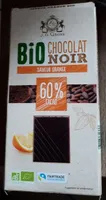 Tablette de chocolat noir bio saveur orange