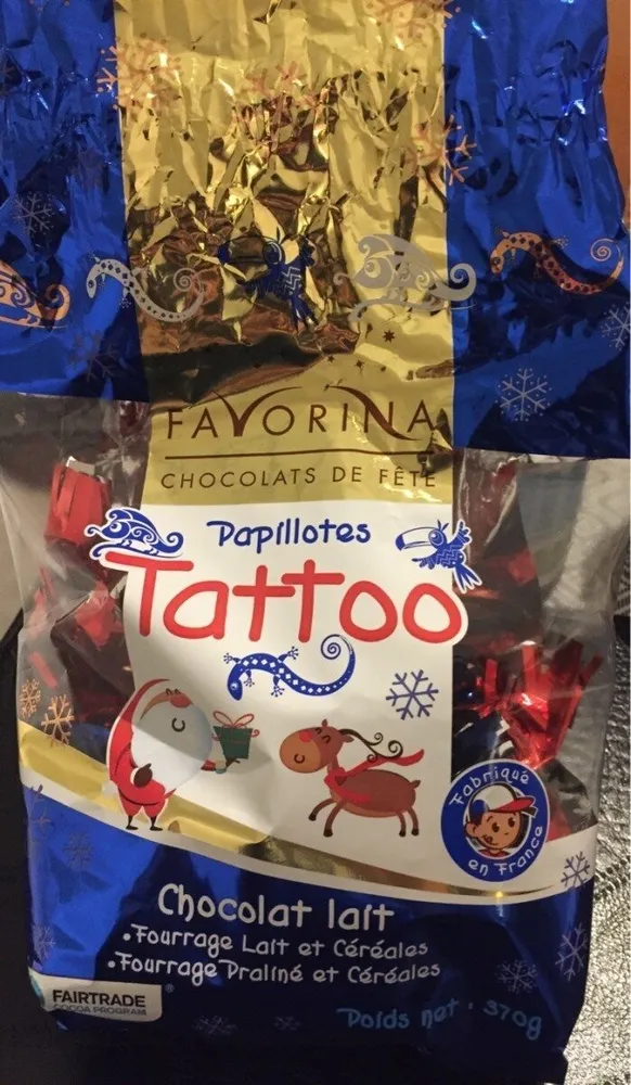 Papillotes chocolat au lait