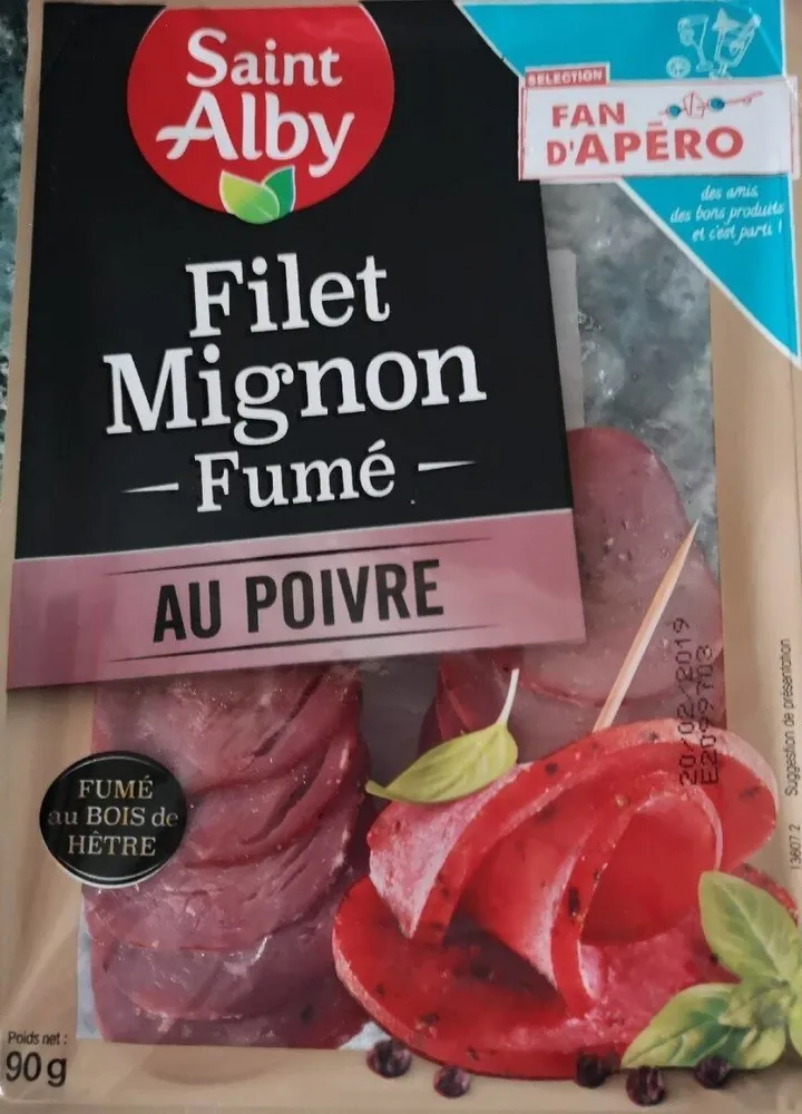 Filet mignon fumé au poivre
