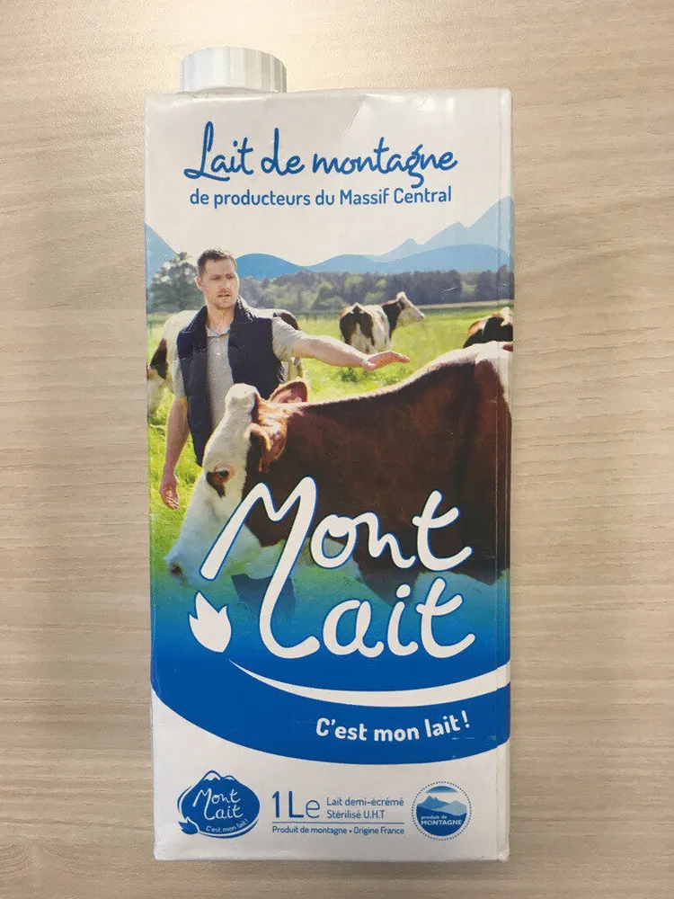 Lait de montagne demi-écrémé