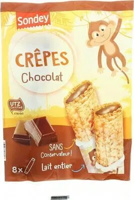 8 crêpes with chocolate flavour filling