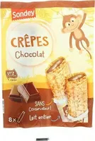 8 crêpes with chocolate flavour filling