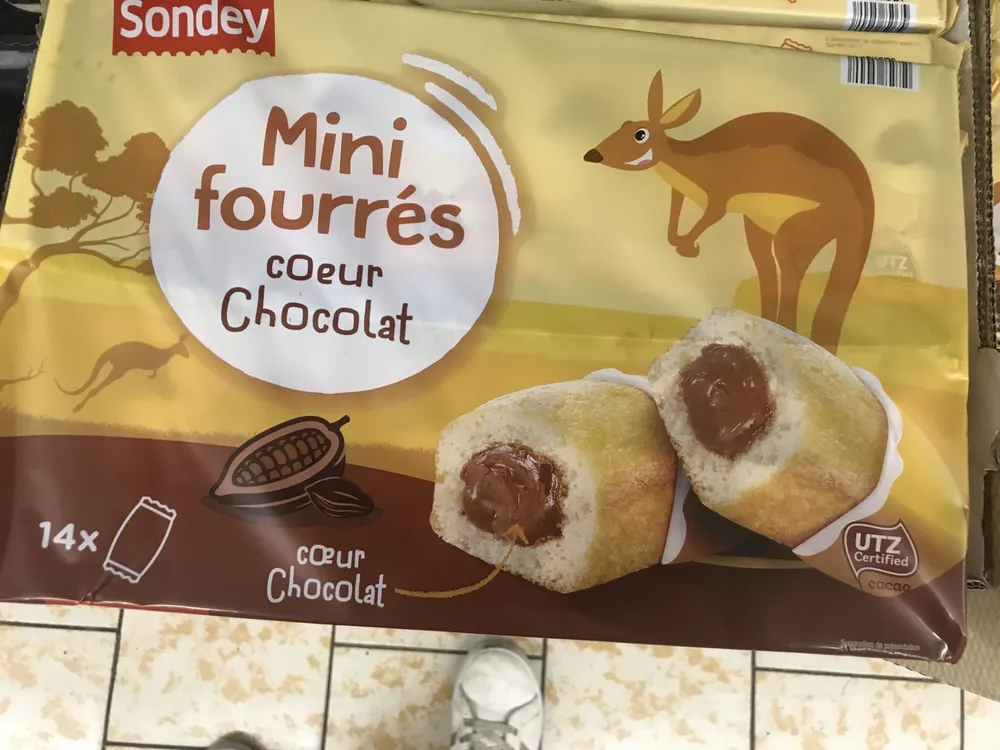 Mini fourrés cœur chocolat