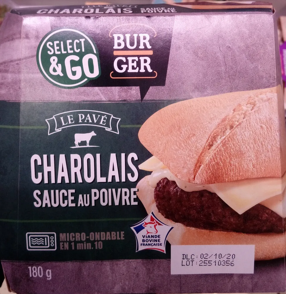 Burger pavé Charolais sauce au poivre