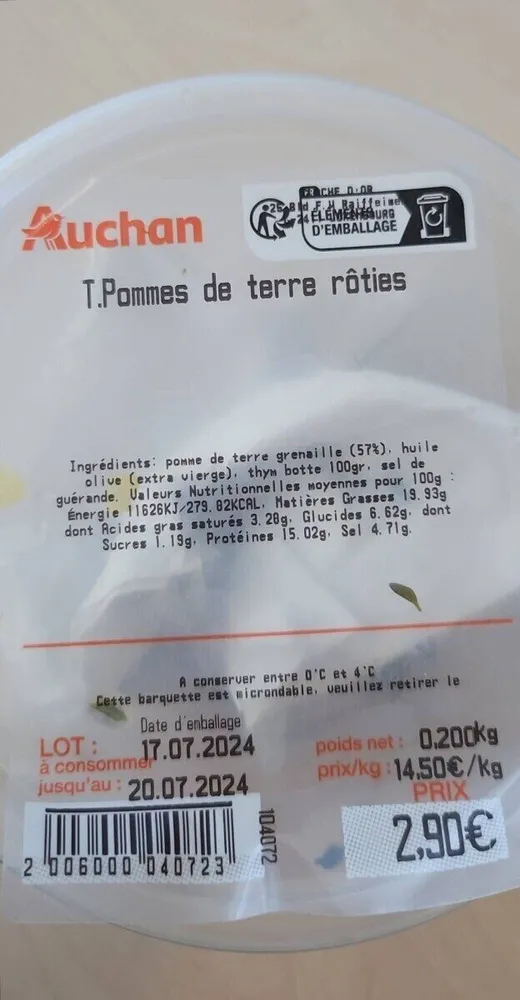 Pommes de terres roties