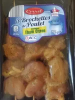 Brochettes de poulet marinées thym citron
