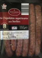 6 chipolatas superieures aux herbes
