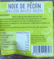 Noix de pecan grillees huilees salees