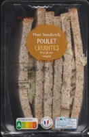 3 maxi sandwichs - poulet crudités