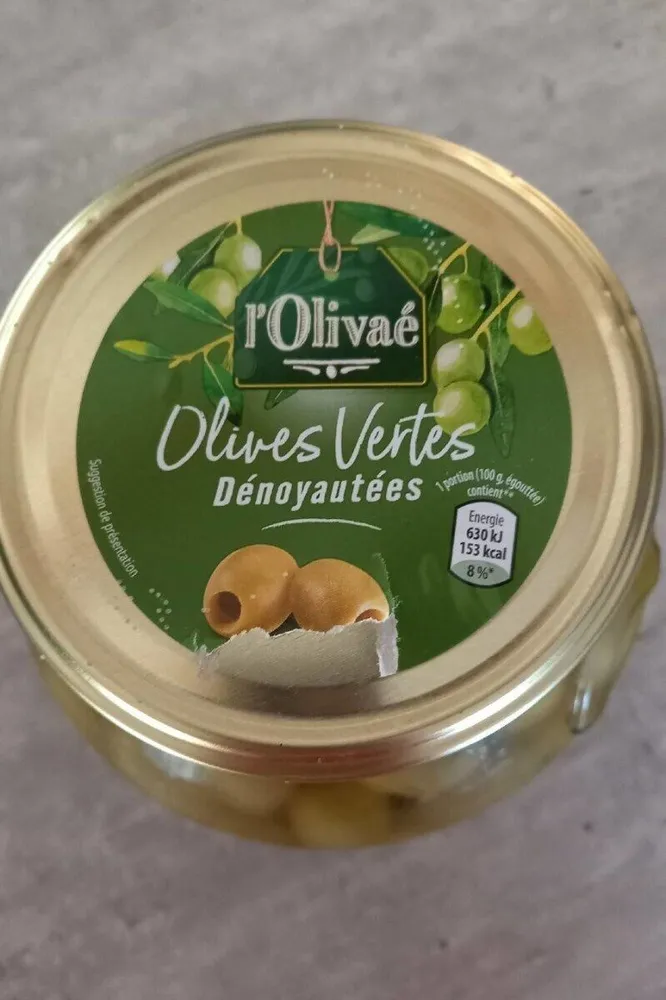 Olives vertes dénoyautées