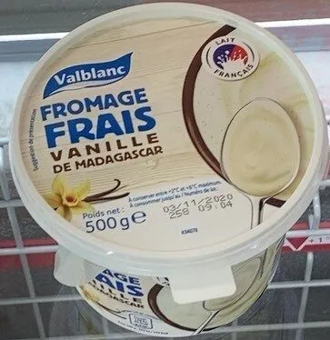 Fromage frais vanille de madagascar