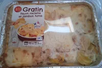 Gratin façon raclette et jambon fumé