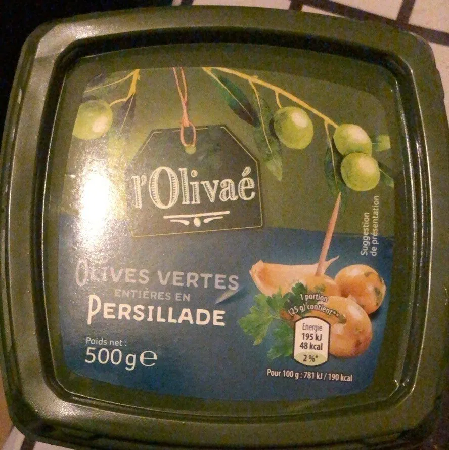 Olive verte entieres en persillade