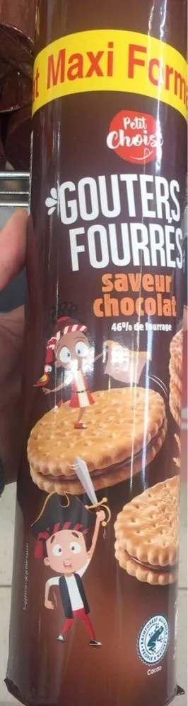 Gouters fourrés saveur chocolat