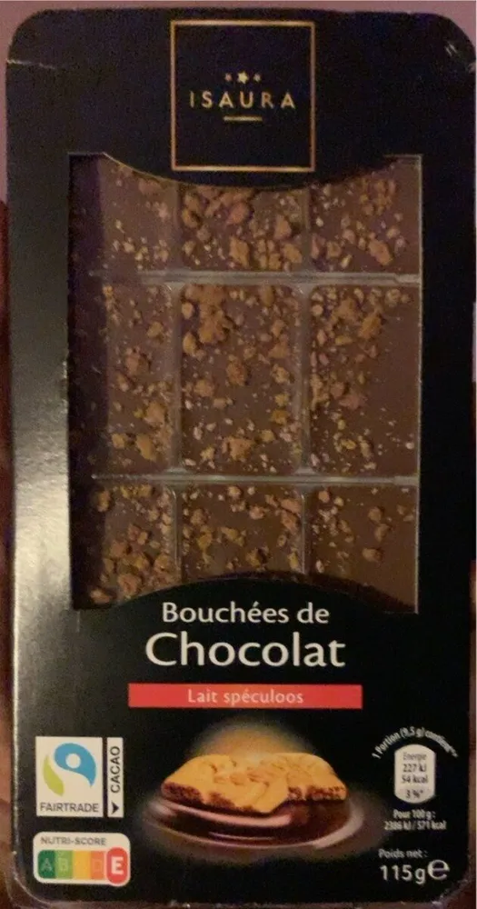 Bouchées de chocolat lait spéculos