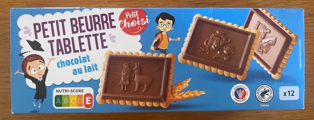 Petit beurre tablette chocolat au lait
