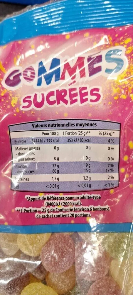 Gommes sucrees