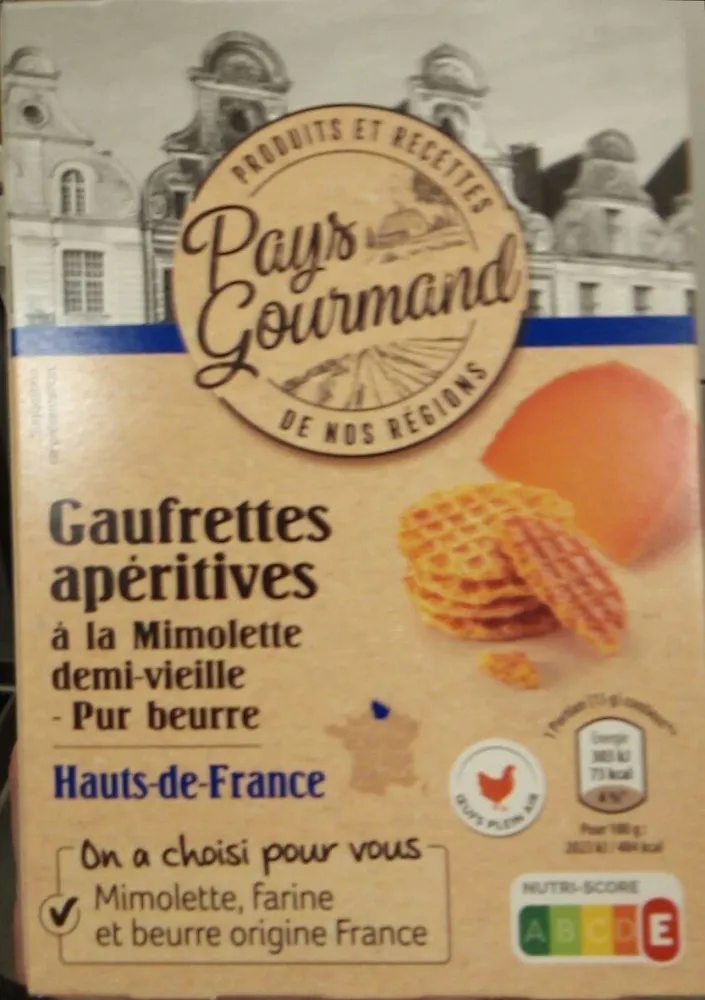 Gaufrettes apéritives à ma mimolette