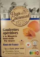 Gaufrettes apéritives à ma mimolette