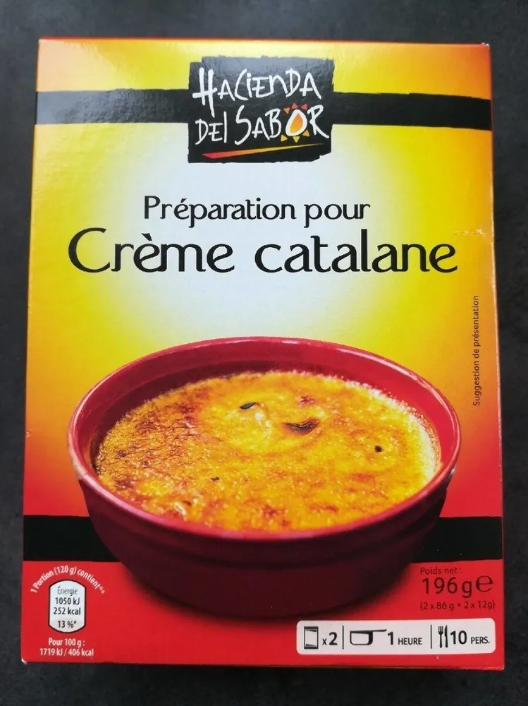 Préparation pour crème catalane