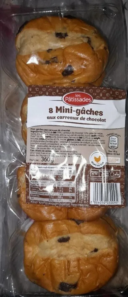 8 Mini-gâches aux carreaux de chocolat