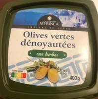 Olives vertes dénoyautées au herbes