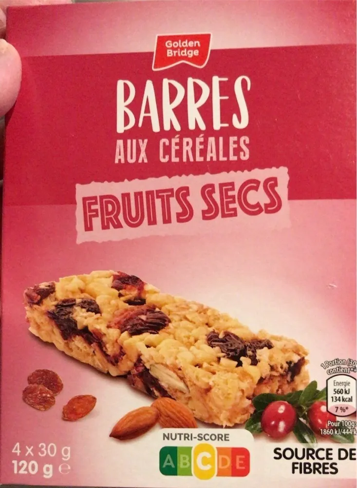Barres aux céréales fruits secs