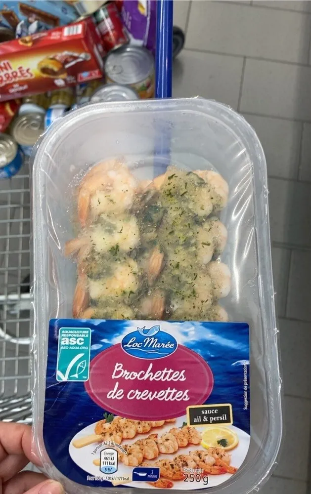 Brochette de crevettes