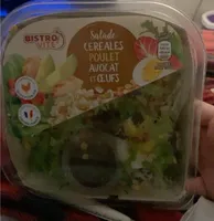 Salade cereales poulet avovat et oeuf
