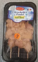 3 brochettes de poulet thym citron