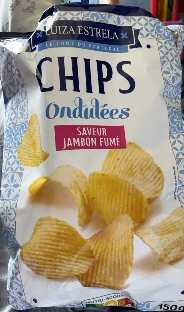 Chips ondulées saveur jambon fumé